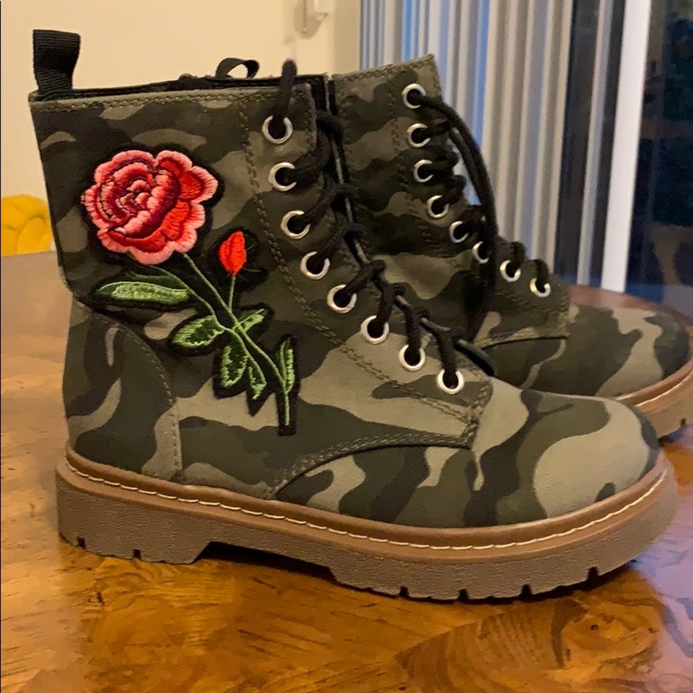 Doc Martens inspired camo combat boot